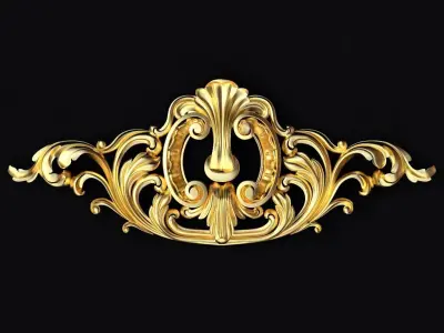 Central decor ornament for furniture 3D model 777
