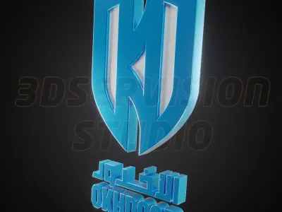 Al Okhdood Saudi Club logo - Cinematic - 3D print 3D model