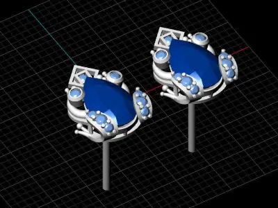 jewelry earing 3D print model