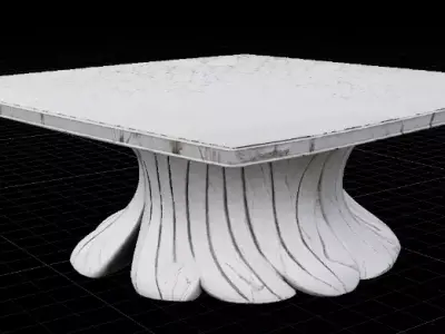 Luxury Parametric Sculptural Table Modern Interior 3D Model Low-poly 3D model