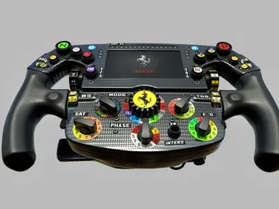 F1 Ferrari Steering wheel Low-poly 3D model