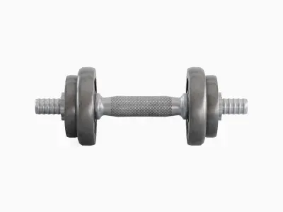Metal Dumbbell 02 Low-poly 3D model