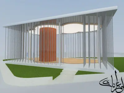 Cloud Pavilion on Shanghai Waterfront 3D model