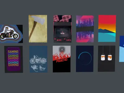 Posters Low-poly 3D model