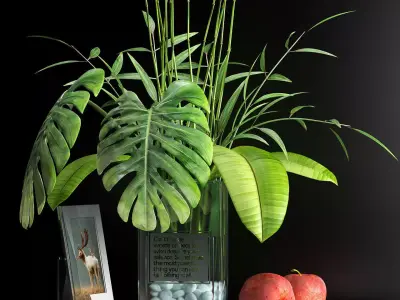 Decorative vase set 3D model