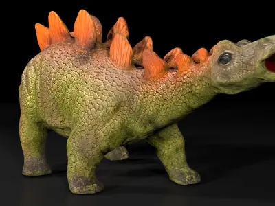 Stegosaurus herbivorous dinosaur Low-poly 3D model