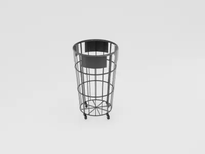Storage Basket Balls Equipment Low-poly 3D model