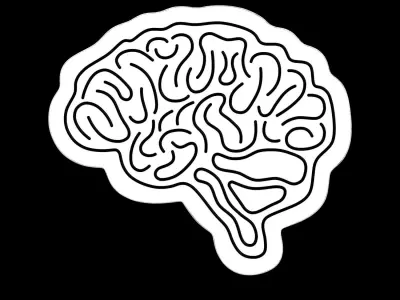 Brain Neon Sign 3D model