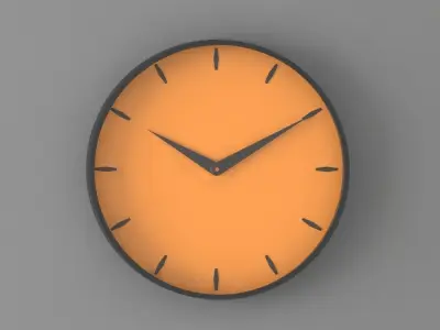 Realistic wall clocks 9-12 3D model