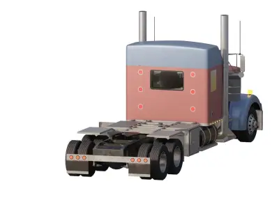 Semi pump-truck 3D model