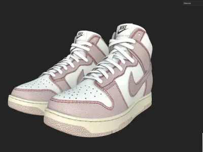Nike Shoes High Low-poly 3D model