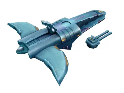 Machinery - Small Attack Ship 03 3D model