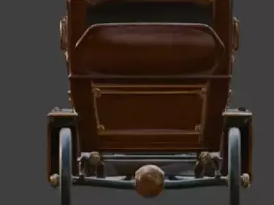 Stylized 3D Steampunk Open-Top Luxury Tourer Low-poly 3D model