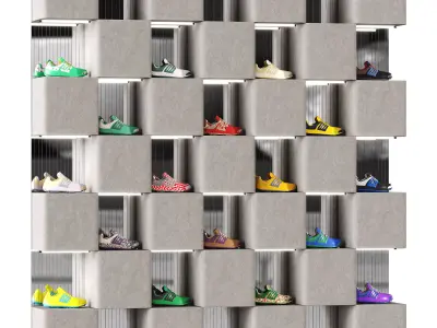 Sportswear shop Low-poly 3D model