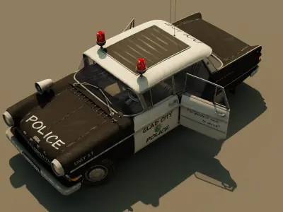 Police Car Stylized Low-poly 3D model