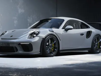 Porsche 911 GT3 Low-poly 3D model