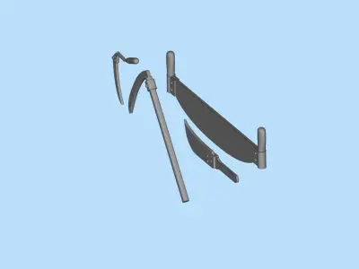 PrintablesSTL Sickle Scythe Old Farm Tool saw and machete Free 3D print model