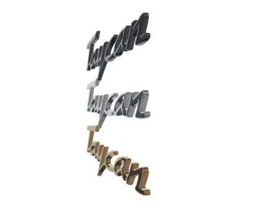 taycan Porsche emblem nameplate  3D print model