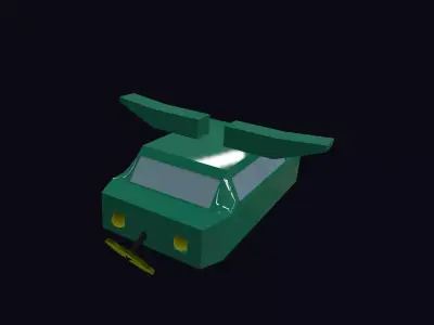 Game Ready Water Car Low-poly 3D model