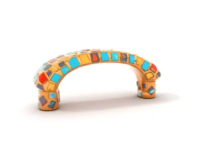 Colorful Mosaic Handle model pack Low-poly 3D model