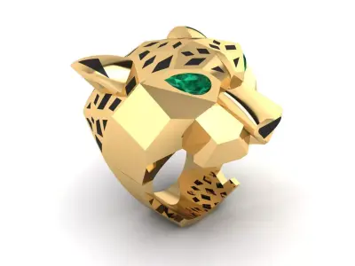 Panther big Ring 3d Print Model 3D print model