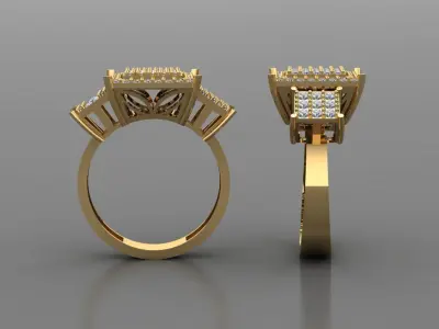 Wedding Engagement Ring 20 - Free 3D print model
