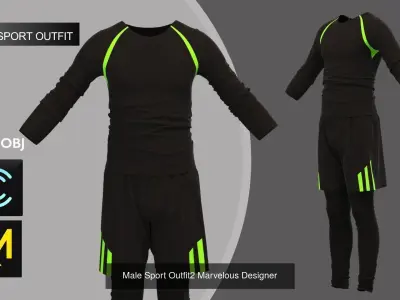 Sport Outfit Cloth Collection 3D Model Pack