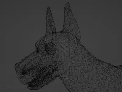 DOG - GREAT DANE  Low-poly 3D model