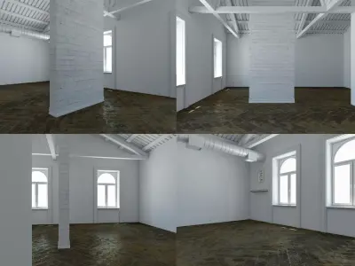 Scandinavian Loft interior 3D model