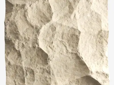 412-RockPanel piece of rock on wall 3D model
