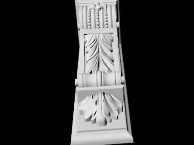 carved pilaster 3D model 7