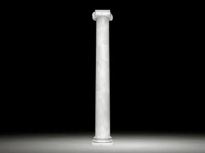 Angular ionic column Low-poly 3D model