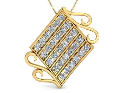 Solitaire Pendant 3dm stl FBX OBJ Render Detail 3D print model buy