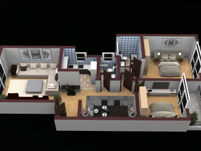 3d floor plan 3D model