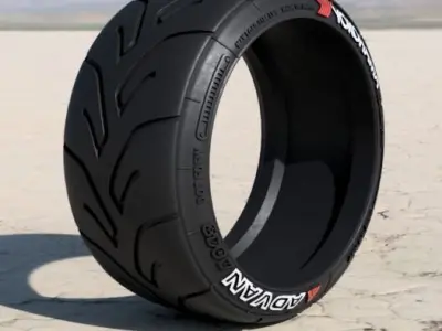 YOKOHAMA ADVAN A048 TIRES FOR 17 INCH RIMS 1-24 SCALE 3D print model