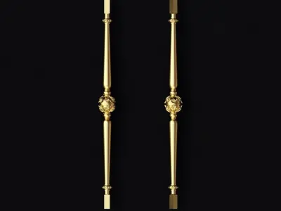 antique baluster 3D model 2
