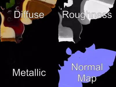 Cherry Cheesecake model pack Low-poly 3D model