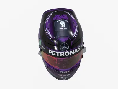 Hamilton helmet 2020 Low-poly 3D model