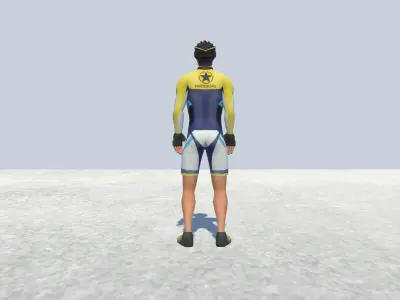 Cyclist avatar 07 male Rigged  Low-poly 3D model