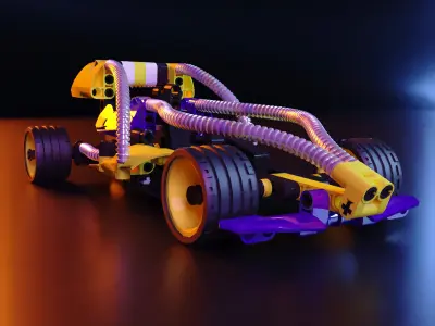 Lego racing car stl 3D print model