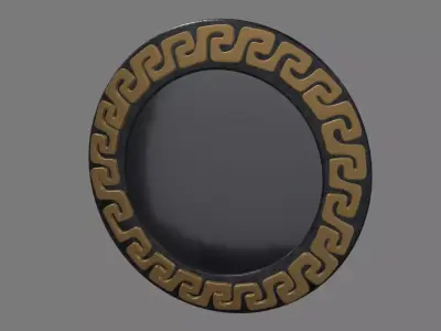 Greek Mirror Low-poly 3D model