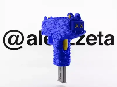 Kaws Uzi BFF Textured Low-poly 3D model