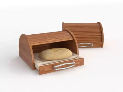 Mitheis Pearwood Bread Bin 3D model