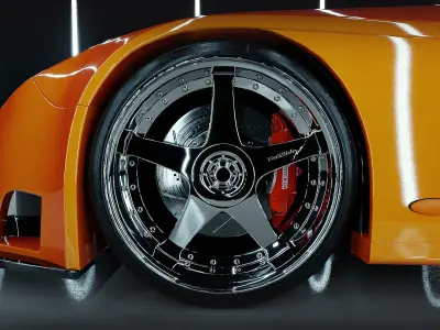 Mazda RX-7 VEILSIDE Low-poly 3D model