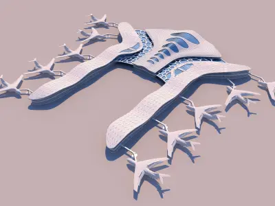 0001 - Airport Terminal Building 3D model