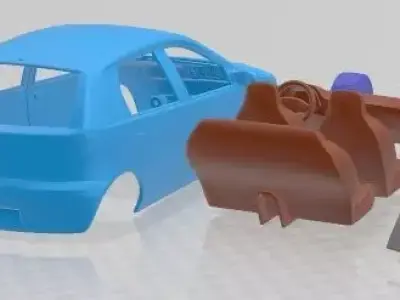 Fiat Punto 5 door 2003 Printable Car  3D print model