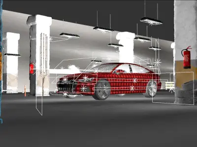 Audi underground parking lot Model 3D model