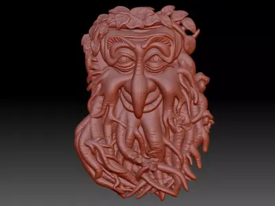 Forest Face 3D print model