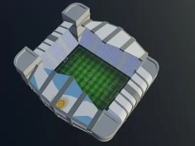 Football Stadium - Argentina Low-poly 3D model