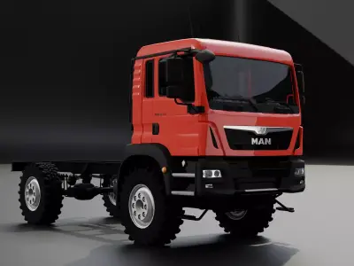 MAN TGM 13 290 Single Cab 3D model